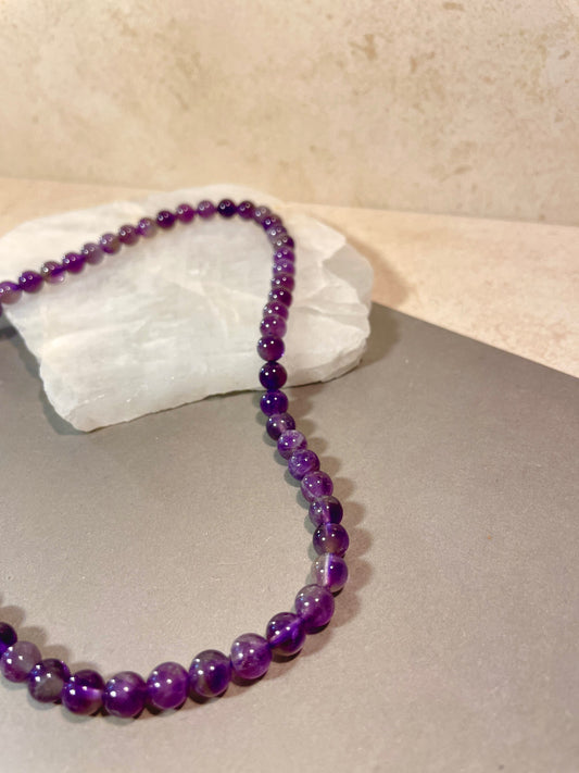 Ametist Kolye - El Yapımı Doğal Taş Kolye