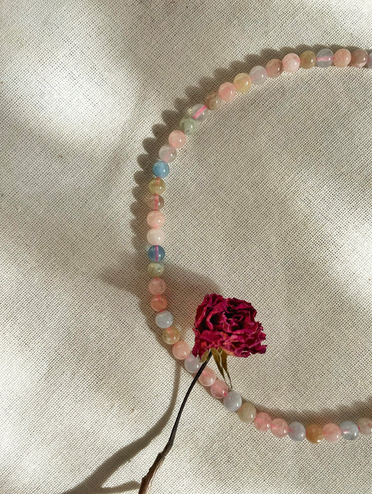 Morganit Kolye - Doğal Taşlı El Yapımı Kolye