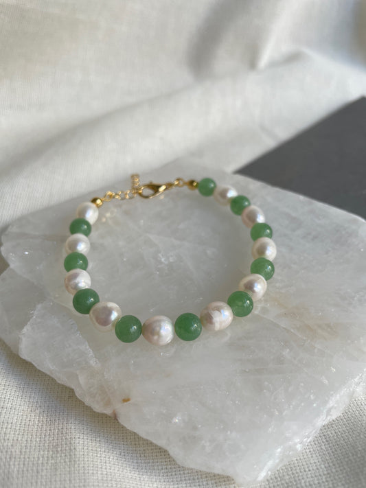 Aventurin İnci Bileklik - El Yapımı Bileklik