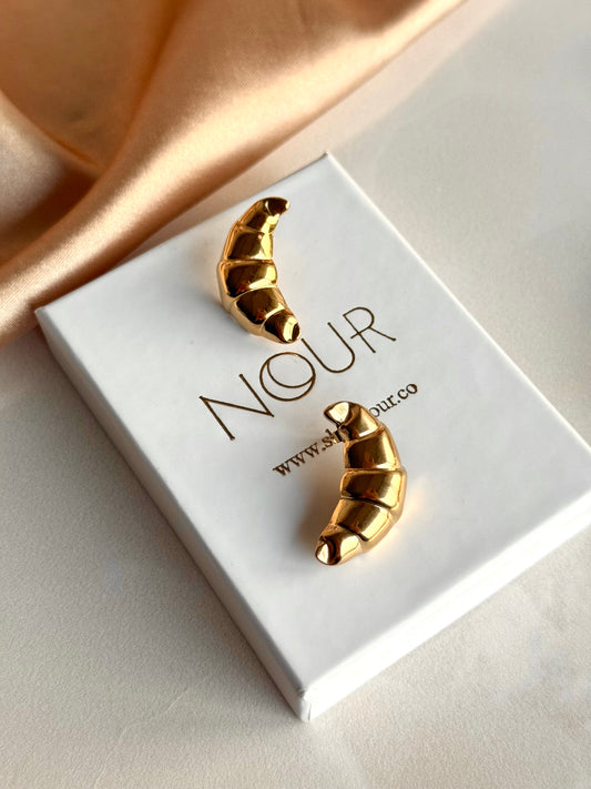 Çelik Kruvasan Küpe