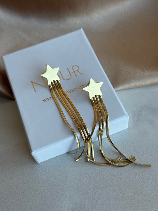 Çelik Sallantılı Yıldız Küpe