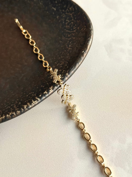 Kelebekli Bileklik 14 Ayar Serisi