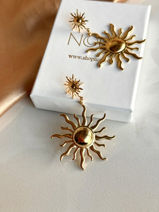 Çelik Güneş Küpe