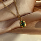 Steel Emerald Trend Necklace