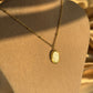 Steel Oval Mother of Pearl Necklace