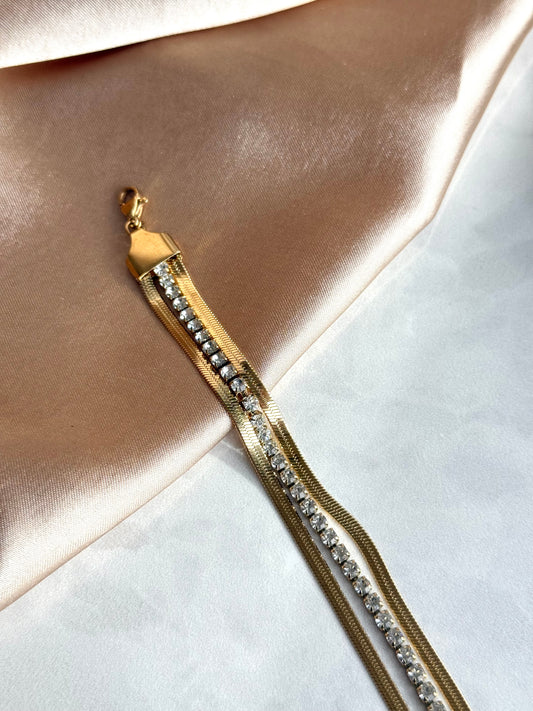 Çelik Su Yolu Çoklu Zincir Bileklik