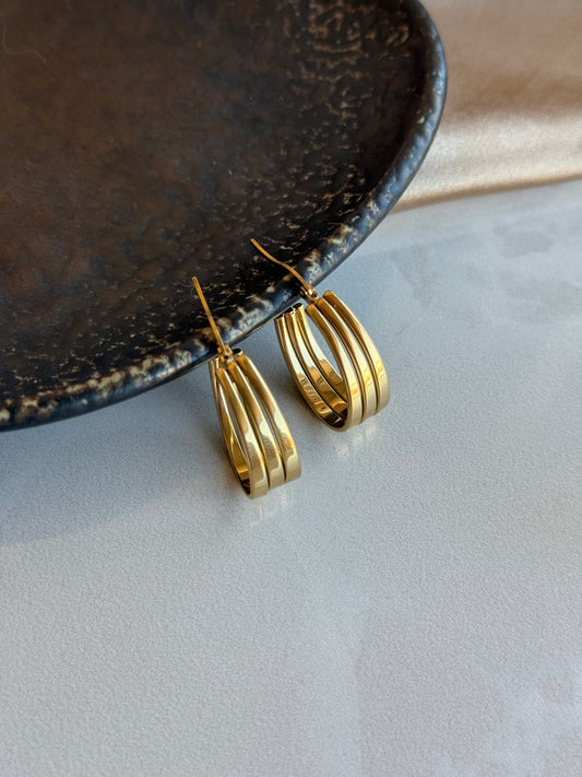 Çelik Üç Halkalı Küpe