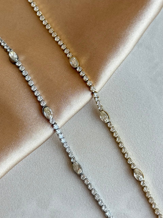 Çelik Oval Su Yolu Bileklik