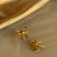 Steel Ribbon Earrings