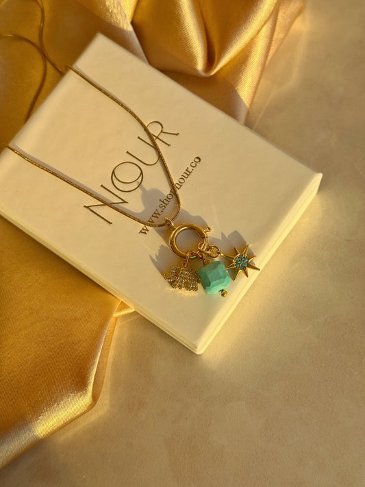 Firuze Taşlı Tasarım Kolye