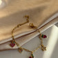 Strawberry Cherry Charm Bracelet