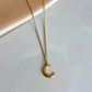 Steel Crescent Necklace
