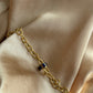 Steel Navy Blue Lock Bracelet