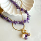 Amethyst Charm Necklace
