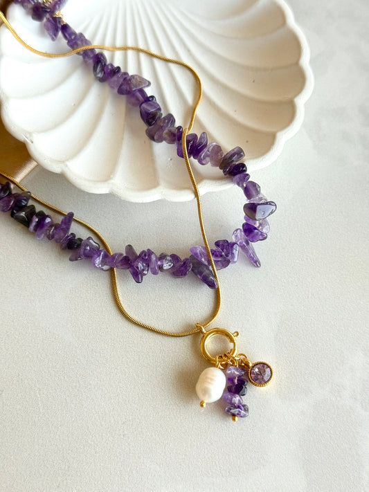 Ametist Charm Kolye