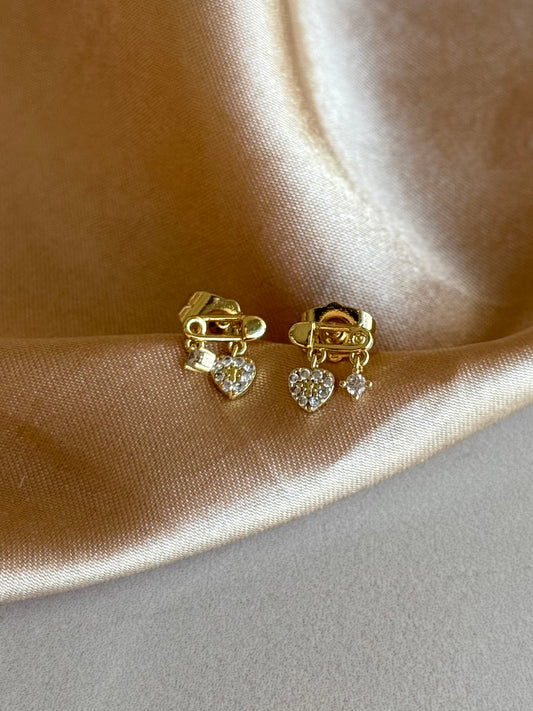 Kalpli Sallantılı Küpe 14 Ayar Serisi