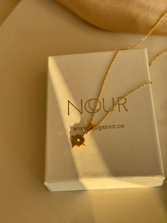 Çelik Kuzey Yıldızı Kolye