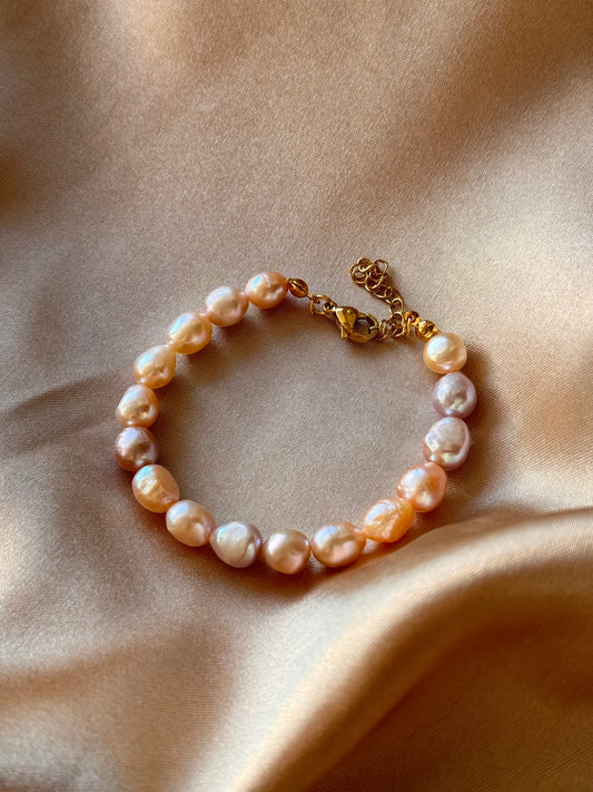 Pembe Büyük İnci Bileklik