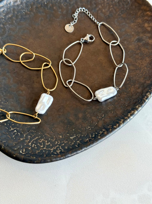 Çelik İncili Bileklik