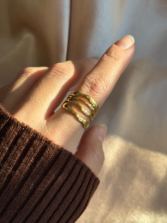 Çelik Çoklu Vintage Yüzük