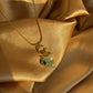 Aquamarine Pearl Charm Necklace