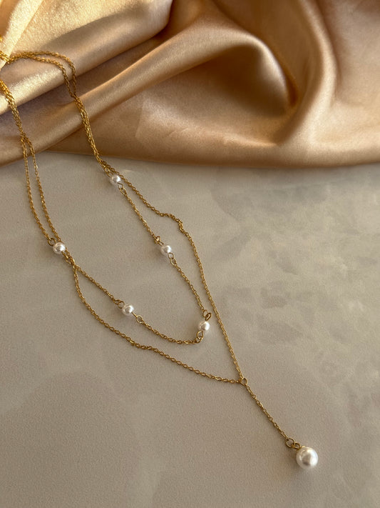 Çelik İncili Zincir Kolye