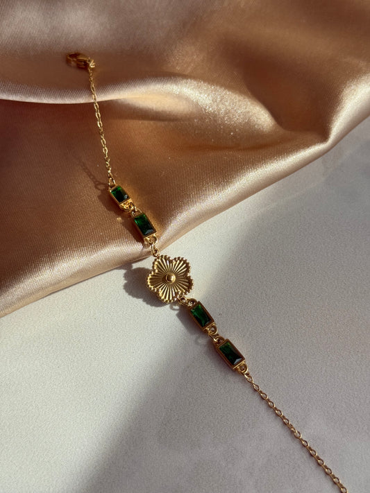 Çelik Yeşil Yonca Bileklik