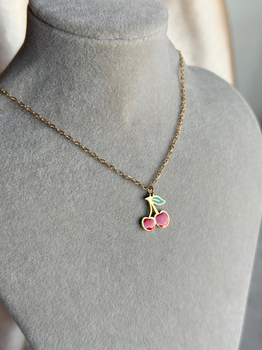 Çelik Kiraz Kolye