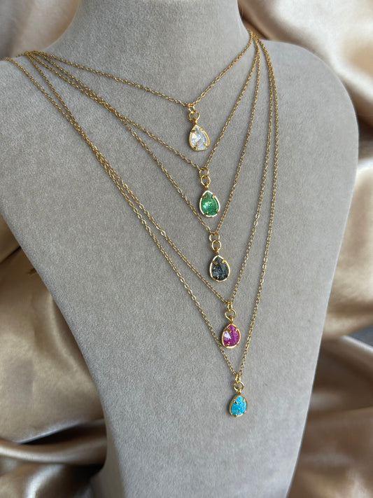 Damla Minimal Taş Kolye