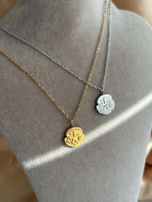 Çelik Yuvarlak Yıldız Kolye