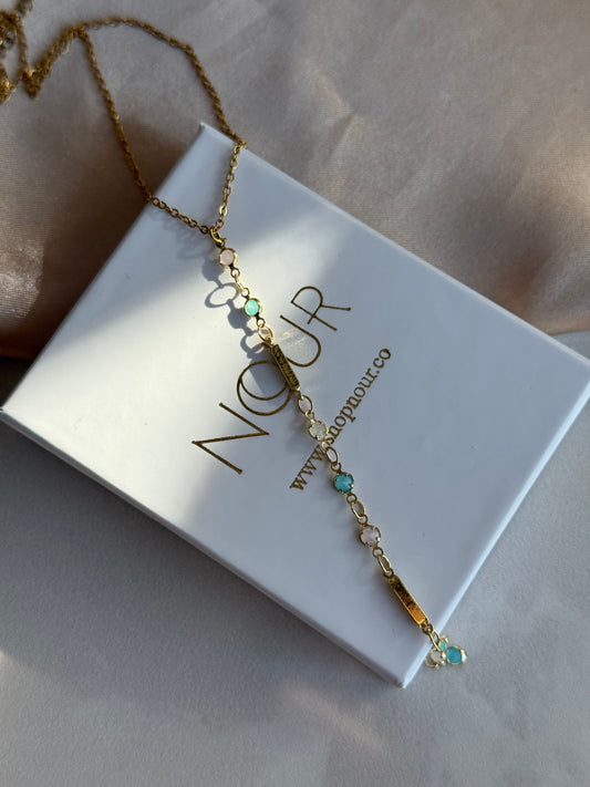 Renkli Taşlı Y Kolye