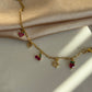 Strawberry Cherry Charm Bracelet