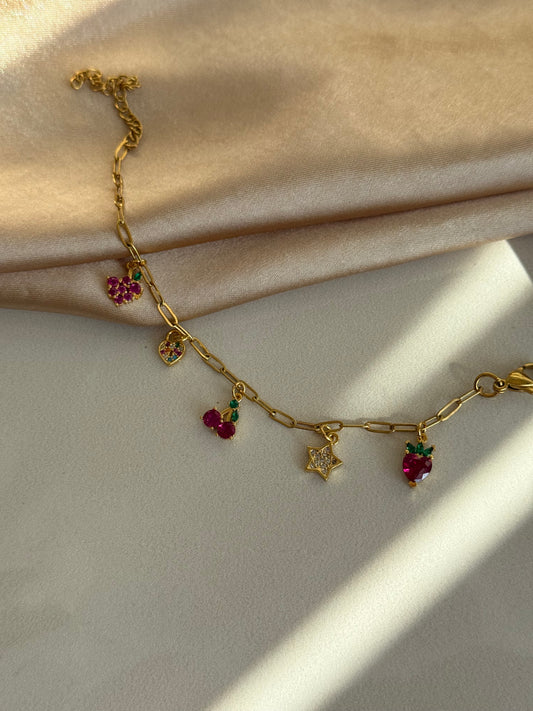 Çilek Kiraz Charm Bileklik