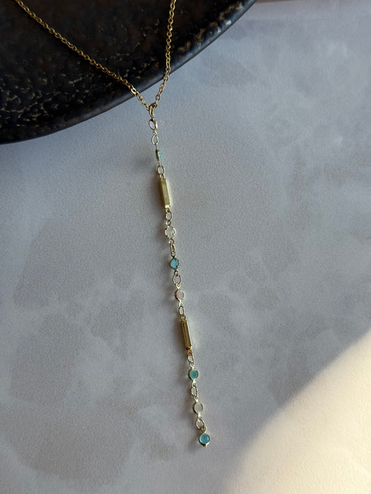 Renkli Taşlı Y Kolye