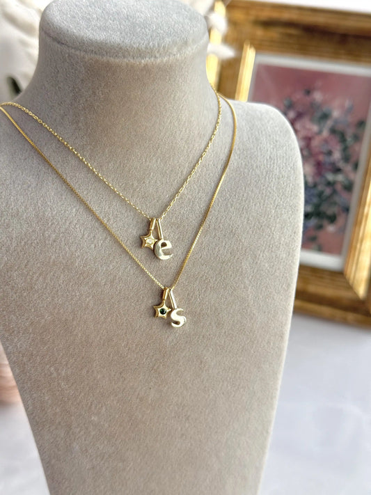 925 Gümüş | Mini Yıldız Doğum Ayı Harf Kolye