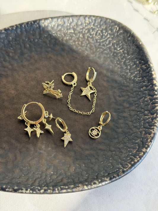 Set Küpe 3 14 Ayar Serisi