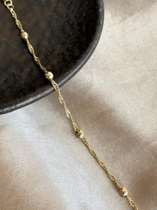 Top Zincir Bileklik 14 Ayar Özel Seri