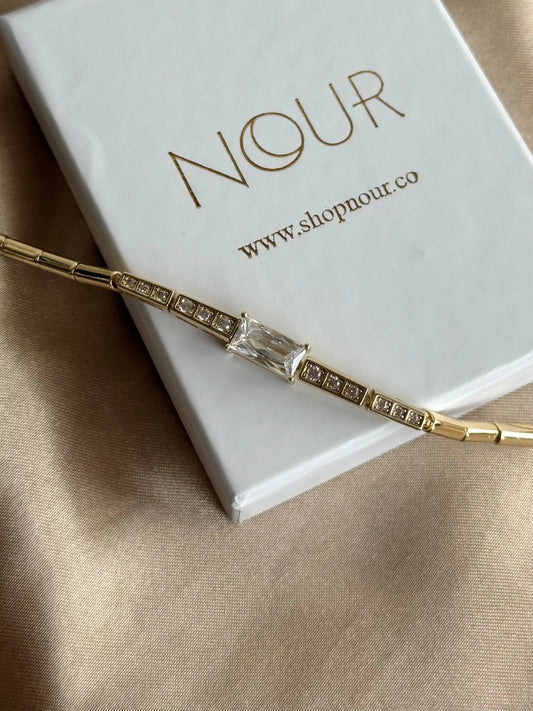 Baget Taşlı Bileklik 14 Ayar Özel Seri