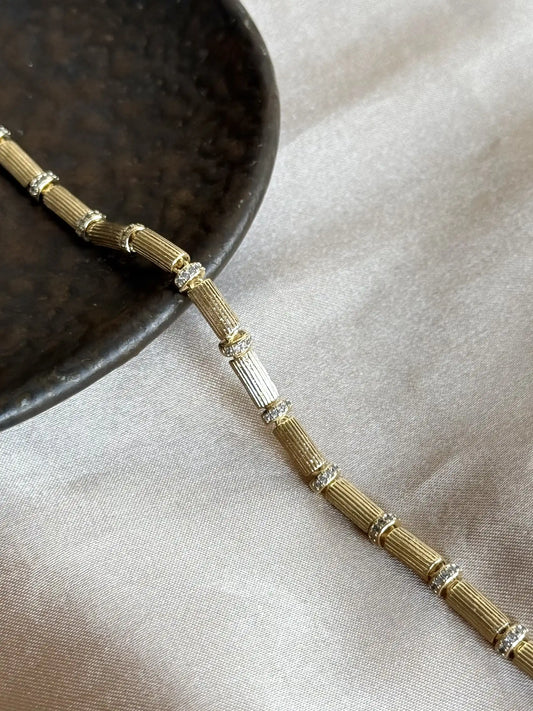 Vintage Dörtgen Bileklik 14 Ayar Özel Seri