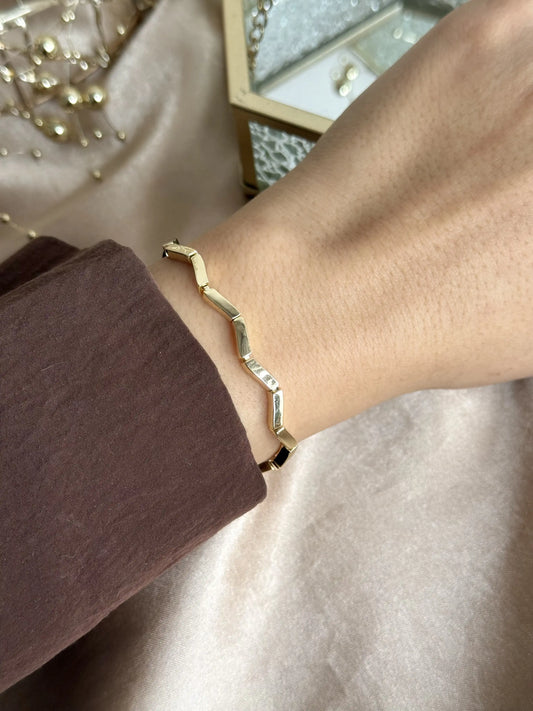 Zigzag Zincir Bileklik 14 Ayar Özel Seri