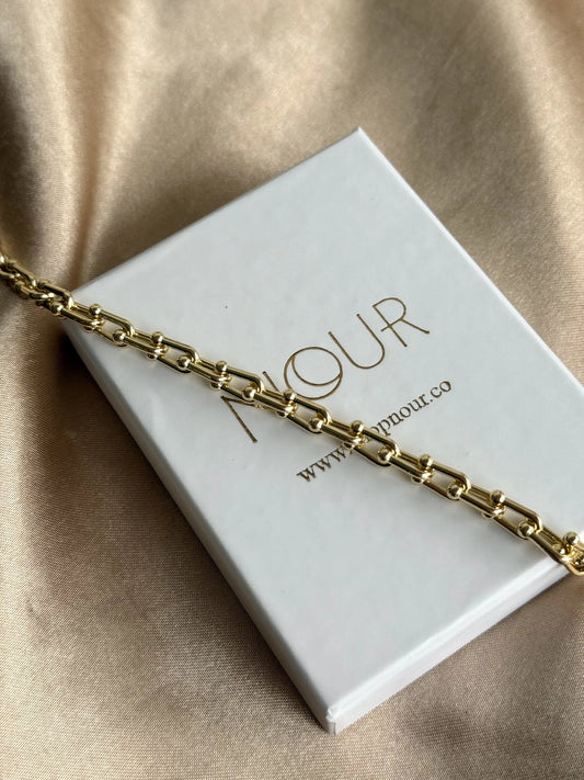 Kilit Trend Zincir Bileklik 14 Ayar Özel Seri