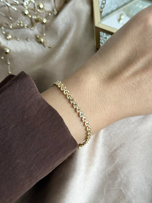 Yaprak Zincir Bileklik 14 Ayar Özel Seri