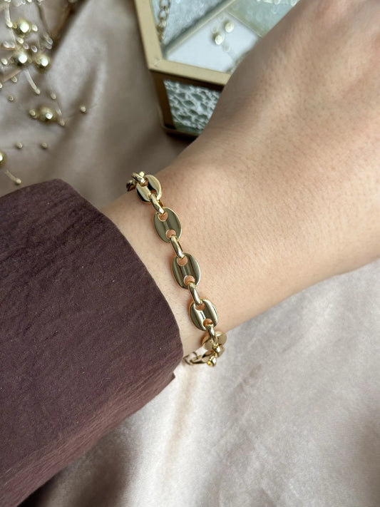Vintage Zincir Bileklik 14 Ayar Özel Seri