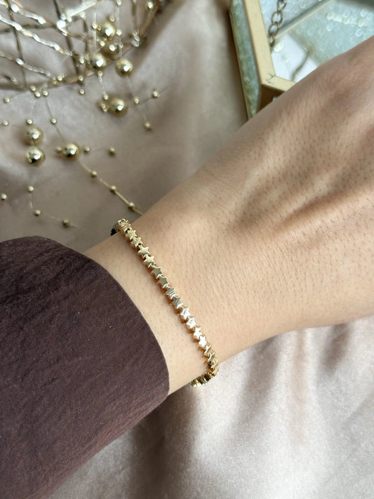 Yıldız Zincir Bileklik 14 Ayar Özel Seri