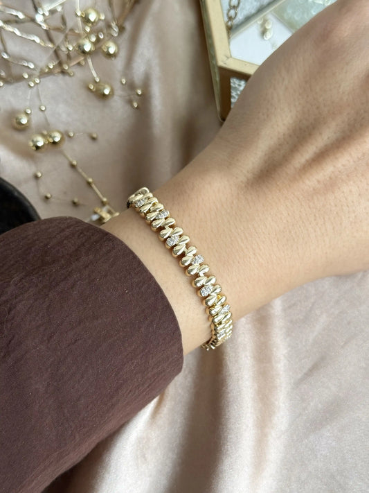 Dişli Zincir Bileklik 14 Ayar Özel Seri