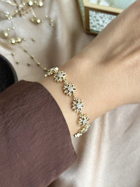 Güneş Taşlı Bileklik 14 Ayar Özel Seri