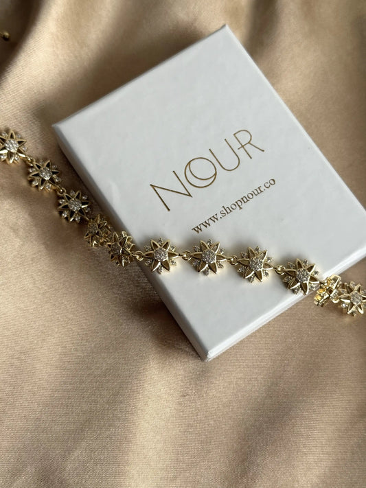 Güneş Taşlı Bileklik 14 Ayar Özel Seri