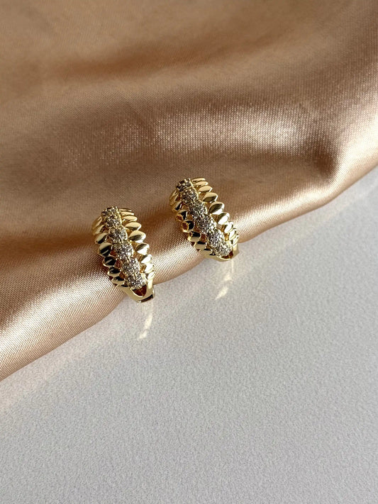 Dişli Halka Küpe 14 Ayar Serisi