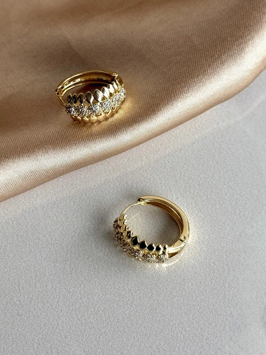 Dişli Halka Küpe 14 Ayar Serisi