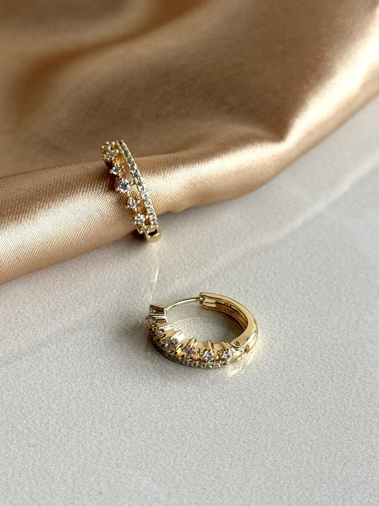 Taç Halka Küpe 14 Ayar Serisi